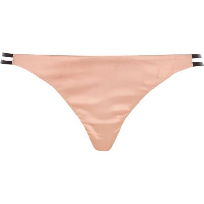 Pink satin knickers
